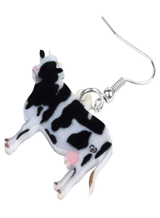 NEWEI Acrylic Anime Dairy Cattle Cow Earrings Drop Dangle Farm Animal Jewelry For Women Gift Charm - Image 4