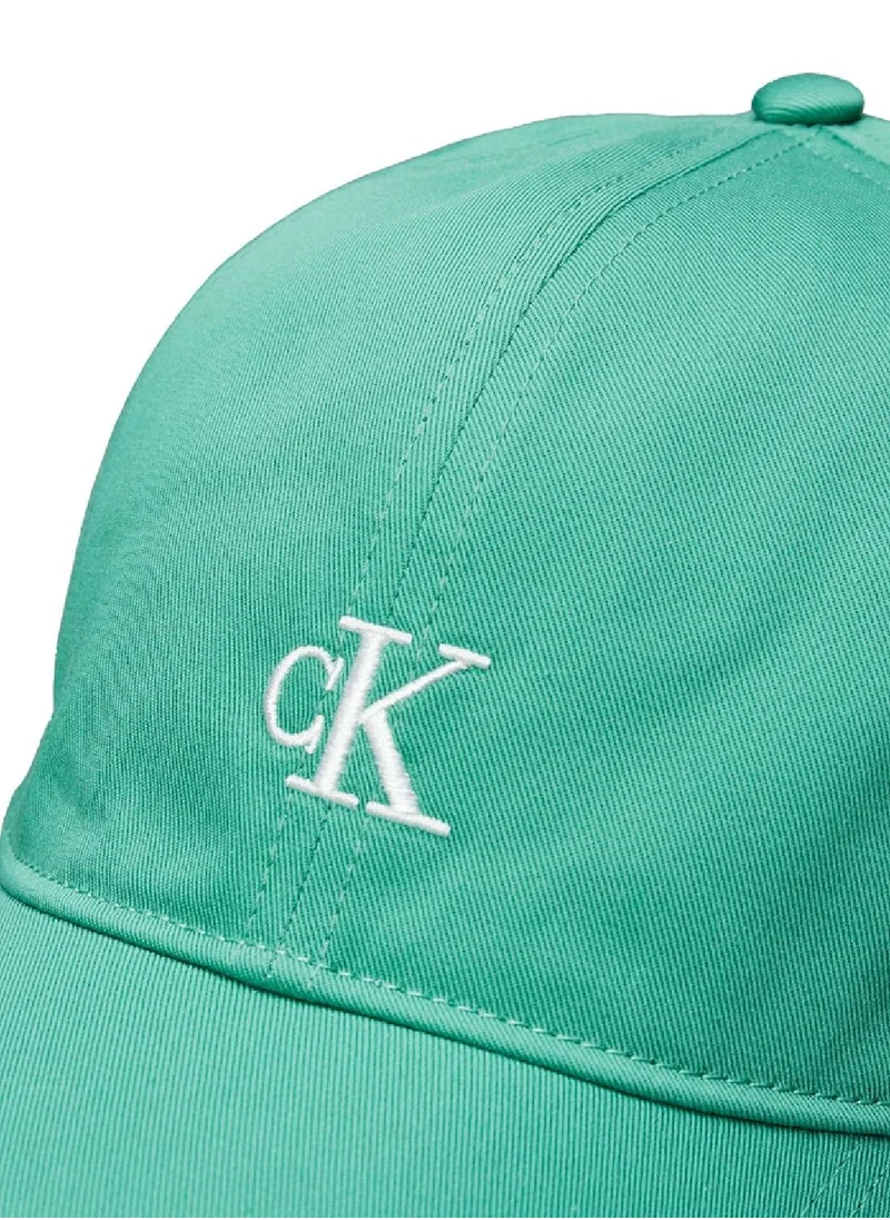 Calvin Klein Jeans Kids' Cotton Monogram Cap - Cotton, Green