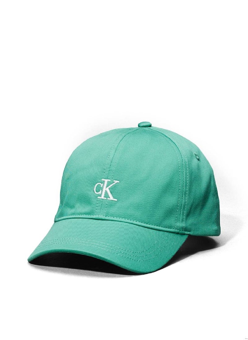 Calvin Klein Jeans Kids' Cotton Monogram Cap - Cotton, Green  - Image 1