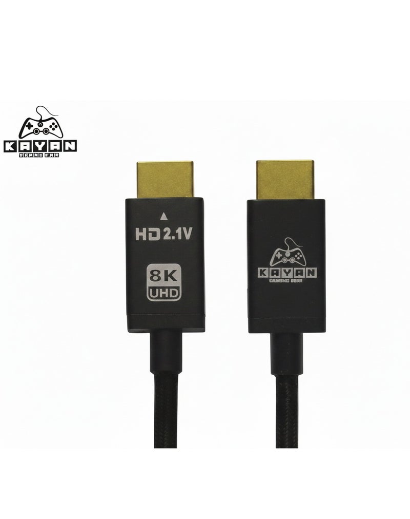 كايان كابل HDMI 2.1 عالي السرعة لأجهزة PS5/PS4 و Xbox والتلفزيونات الذكية | كابل ألعاب HDMI فائق الدقة بطول 2 متر يدعم دقة 8K بمعدل 60 هرتز و 4K بمعدل 120 هرتز | يدعم HDR و eARC و VRR، ونطاق ترددي 48 جيجابت في الثانية | أداء متين وخالٍ من التأخير - Image 2