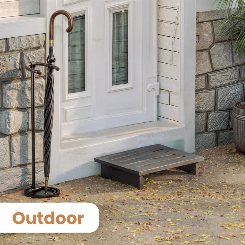Carpentray One Step Stool for Adults 35 Wooden Step Stools for Bed 200lbs Safety Stepping Stool Bathroom Aid for Handicap Elderly Seniors Kid Bathtub High Beds Kitchens - Image 4