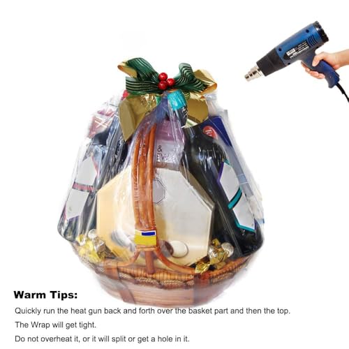 LazyMe Shrink Wrap Bags, Extra Large Jumbo Shrink Bags Cellophane Wrap for Gift Baskets, 35x44 Inch (5 pcs, XL) - Image 3