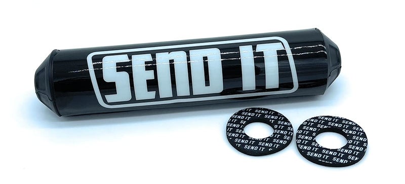 Dubbs Hardware SEND IT Handlebar Pad with FREE GRIP DONUTS - Universal Fit for Dirt Bikes and ATVs Crossbar (BLACK, Round) - Image 3
