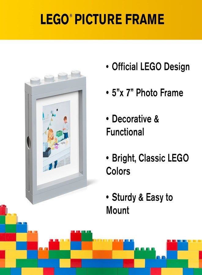 روم كوبنهاغن إطار صور ليغو من روم كوبنهاغن - قابل للتكديس، إطار عرض للصور على الطاولة أو الحائط، يناسب صورًا مقاس 5 × 7 بوصة، رمادي - Image 4