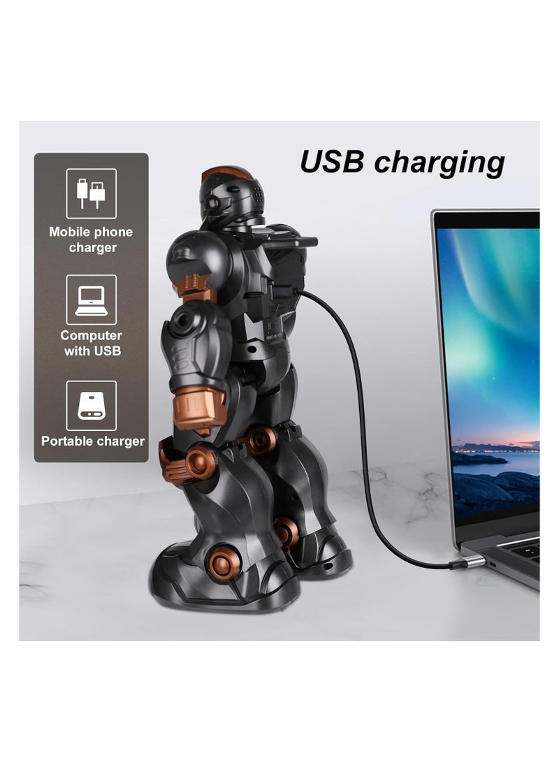 Robot Toys for Kids, Voice Control, with Gesture Sensing Control, Metal Smart Walking Dancing Robot Toy, Programmable Remote Control Robot, Robot Toys with Music Dancing Functions for Toddler  - Image 5