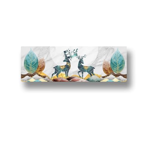 Ameedarshan Polyester Printed Air Conditioning Dust Cover Folding Designer Ac Cover For Indoor Split Ac 1.5 Ton (97X 31X 21 Cm ) (Deer) - Image 1