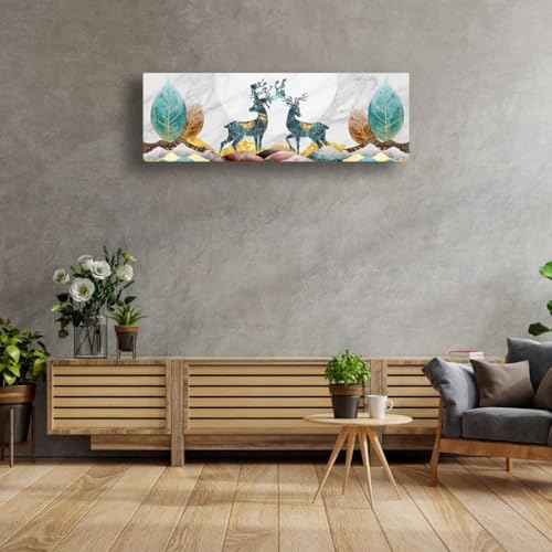 Ameedarshan Polyester Printed Air Conditioning Dust Cover Folding Designer Ac Cover For Indoor Split Ac 1.5 Ton (97X 31X 21 Cm ) (Deer) - Image 2