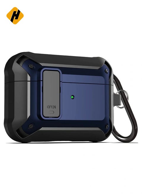 Upgraded [Secure Lock] Armor Airpod Pro Case, Fibuntun Shockproof AirPods Pro Cover Cool iPod Pro Case Designed for Apple Air Pod Wireless Pro Cases for Men Women