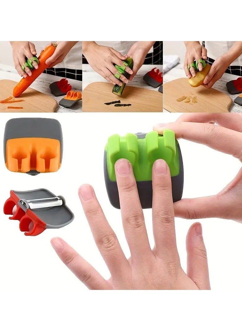 جلوسكي 1pc الفولاذ المقاوم للصدأ إصبع شفرة حادة، بسهولة تقشير الفواكه والخضروات مع لدينا الفولاذ المقاوم للصدأ مقشرة اليد-اكسسوارات المطبخ المثالية لإعداد الوجبات السريعة - Image 2