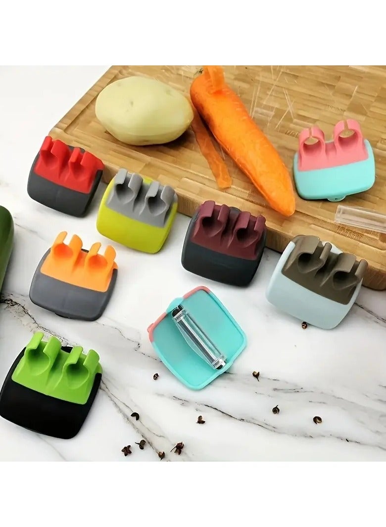 جلوسكي 1pc الفولاذ المقاوم للصدأ إصبع شفرة حادة، بسهولة تقشير الفواكه والخضروات مع لدينا الفولاذ المقاوم للصدأ مقشرة اليد-اكسسوارات المطبخ المثالية لإعداد الوجبات السريعة - Image 5