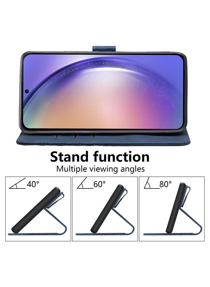 General Case for Samsung Galaxy A55 5G Case, Premium PU Leather Wallet Case Card Holder Kickstand Magnetic Closure Plaid Design Flip Folio Protective Phone Cover for Samsung Galaxy A55 5G  - Image 3