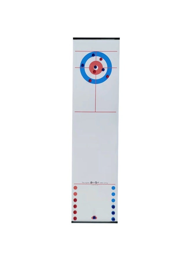 Table Game Machine Sand Table Bowling Alley Curling Bowling Alley Pair Robot Children's Battle Props Ice-Color:1.2m *28cm Roll Curling Iron 16 Balls