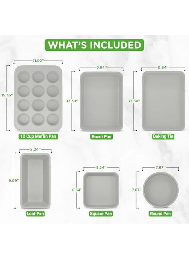 NutriChef 20-Piece Non-Stick Bakeware and Cookware Set - Utensils Including Pots and Baking Pans Made with Durable Aluminum, Tempered Glass Lids, Heat-Resistant Utensils, Easy-Clean Design (White) - Image 3
