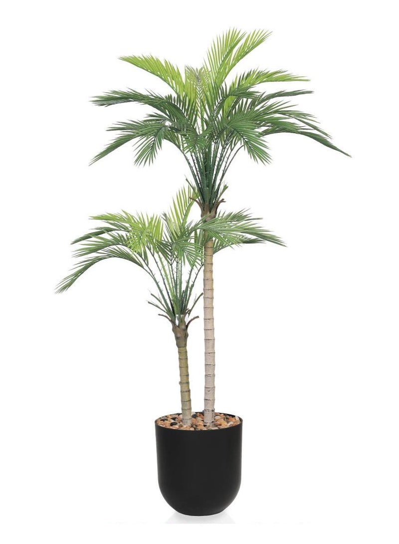 تالا شجرة أريكا صناعية بارتفاع 155 سم – أوراق خضراء طبيعية المظهر وحوض أنيق مثالية لتزيين الحدائق والمداخل والمساحات الخارجية في المنازل - Image 2