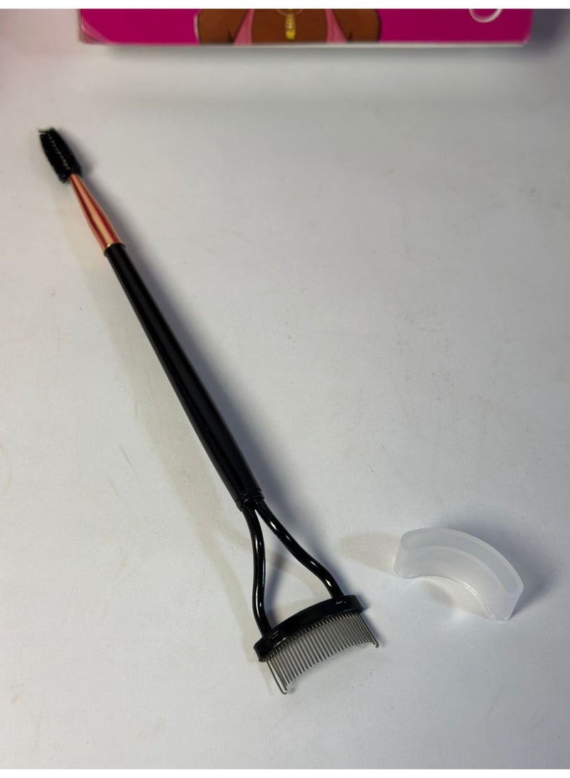 فرشاة مزدوجة الرأس لفصل الرموش والحواجب، أداة تشكيل الرموش 2 في 1، أداة احترافية لتطبيق مكياج العيون، أداة تصفيف لفصل الرموش وإزالة تكتلات الماسكارا - متعددة الألوان - قطعة واحدة - Image 1