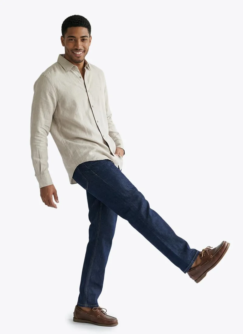 NAUTICA  Men's Solid Linen Shirt for Men | Best Price UAE