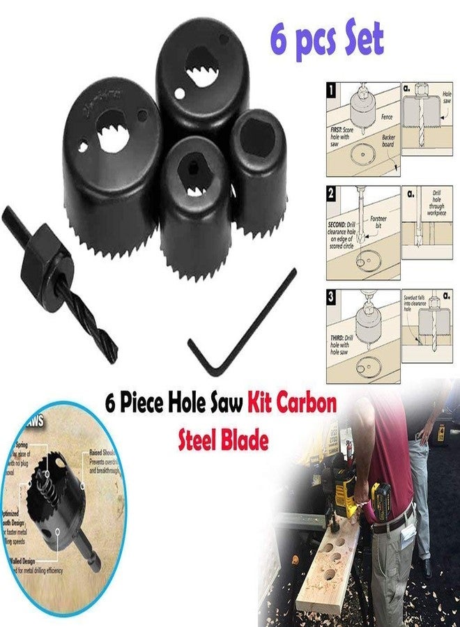 DeoDap Hole Saw Drill Bit Cutting Cutter Round Circular 32Mm/38Mm/44Mm/54Mm (6 pcs) - Image 5