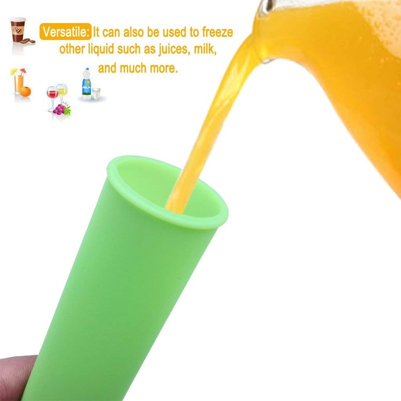HARI - FoodWorks Silicone Ice Pop Maker Molds/Popsicle Molds, Set of 6 - Image 5