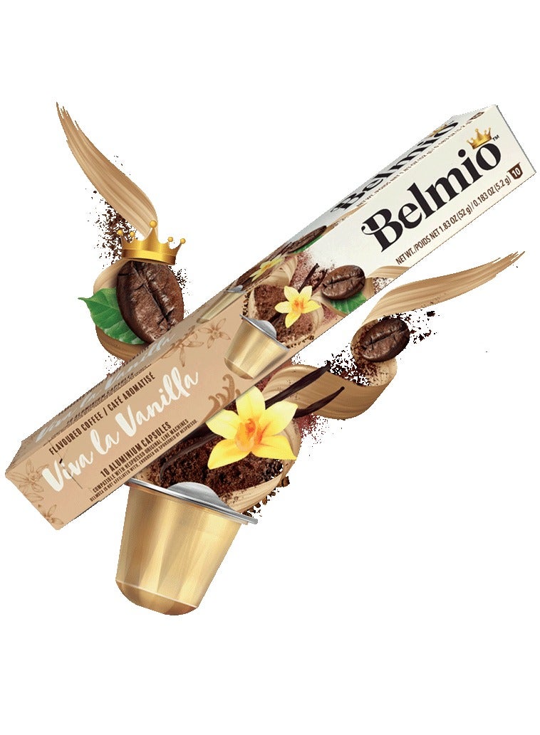 Belmio Coffee Capsules Variety Pack of 3- Chocolate, Caramel, Vanilla - Image 4