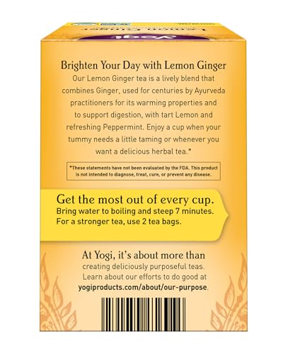 Yogi Tea Lemon Ginger Tea Bags 16 ct - Image 5
