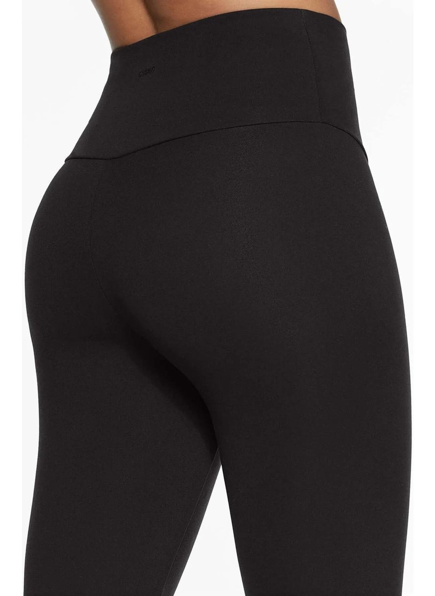 Tena Women's Black High Waist Modal Fabric Leggings  - Image 3
