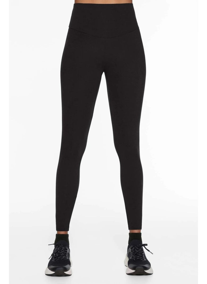 Tena Women's Black High Waist Modal Fabric Leggings  - Image 2