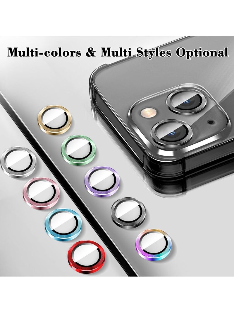 ELTRAZONE Sleek Tempered Glass Camera Lens Protector for iPhone 16/iPhone 16 Plus - HD Clarity with Automatic Alignment & Stylish Metal Rings - Elegant Silver - Image 2