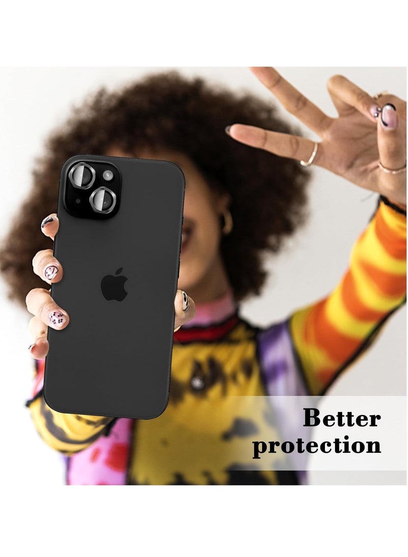 ELTRAZONE Sleek Tempered Glass Camera Lens Protector for iPhone 16/iPhone 16 Plus - HD Clarity with Automatic Alignment & Stylish Metal Rings - Elegant Silver - Image 5