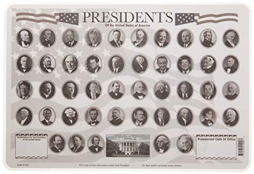 Painless Learning Presidents Placemat Black 23 x 19 x 10 inches - Image 2