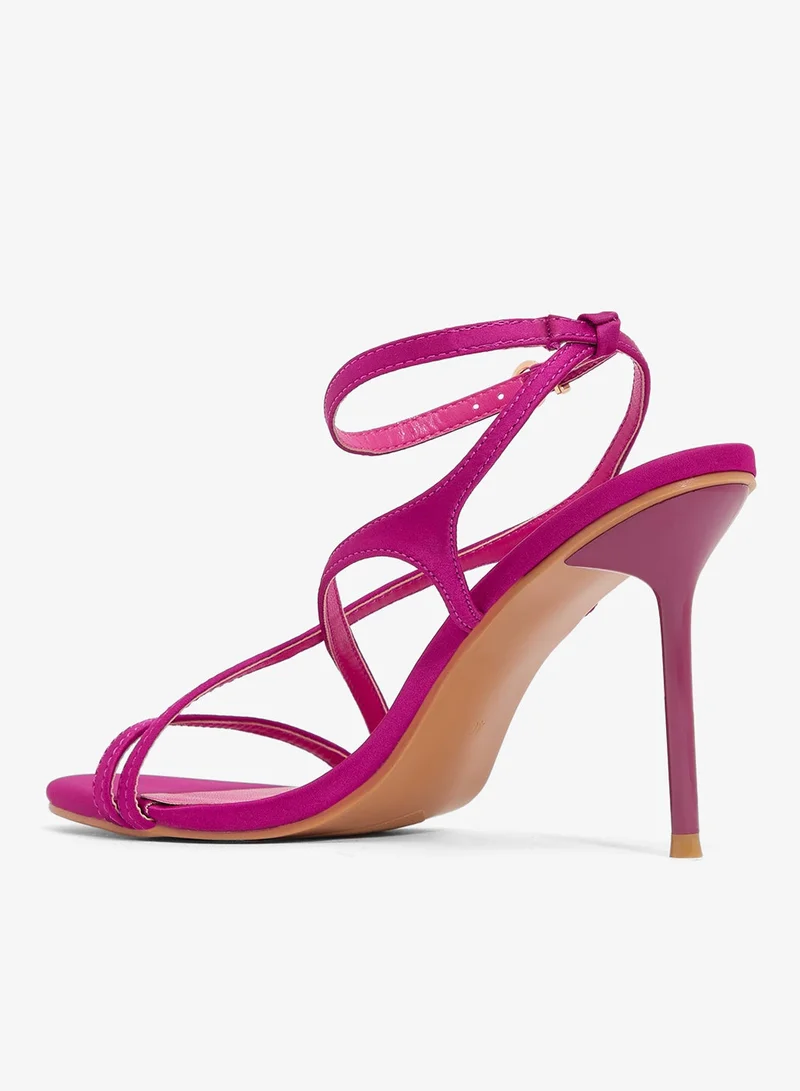 ELLA Satin Strap Detail Mid Heels