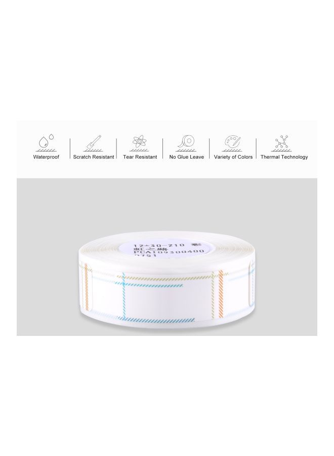 NIBEMINENT Thermal Printing Label Paper Roll White/Blue/Green - Image 4