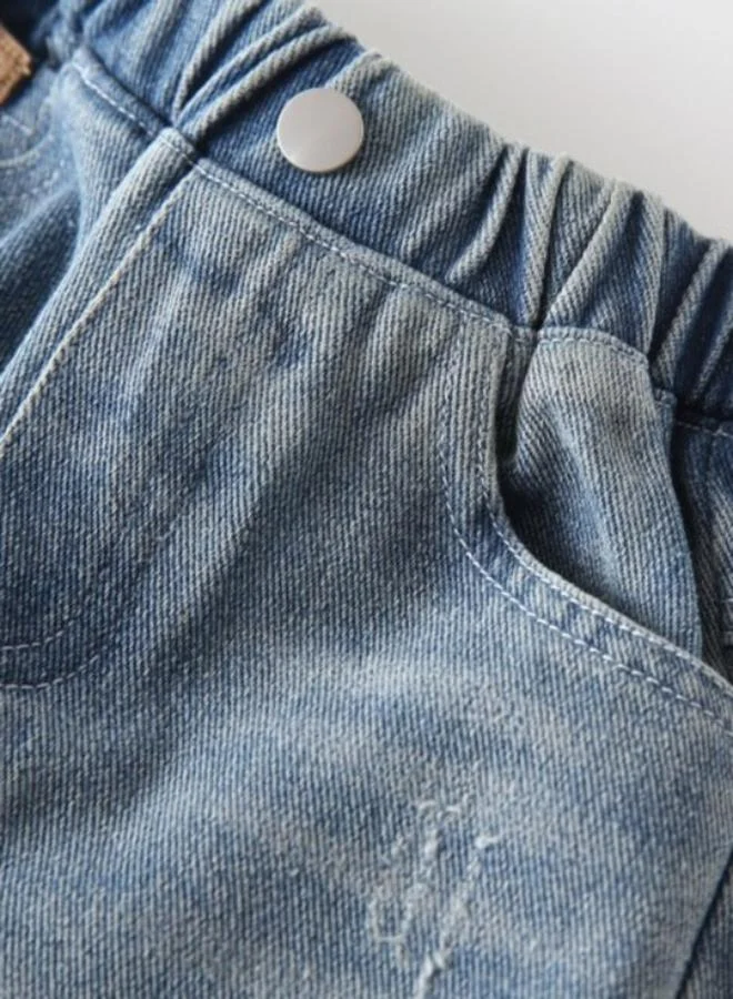YUNIQEE Blue Relaxed Mid Rise Solid jeans