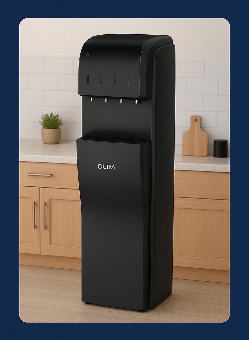 دورا موزع مياه DURA 5 في 1 بتحميل سفلي مع صانع ثلج وكسارة، مياه ساخنة وباردة ودرجة حرارة الغرفة، بدون لمس مزدوج، سعة كبيرة، تعقيم بالأشعة فوق البنفسجية LED، توزيع لوحة اللمس - Image 1