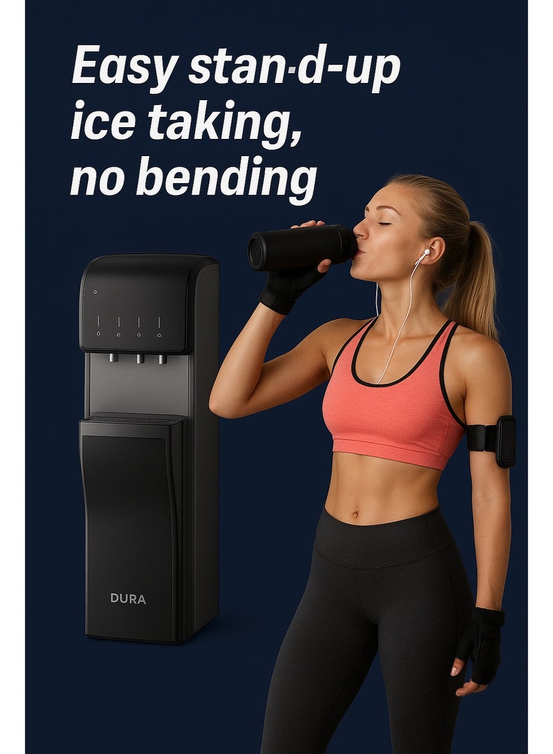 دورا موزع مياه DURA 5 في 1 بتحميل سفلي مع صانع ثلج وكسارة، مياه ساخنة وباردة ودرجة حرارة الغرفة، بدون لمس مزدوج، سعة كبيرة، تعقيم بالأشعة فوق البنفسجية LED، توزيع لوحة اللمس - Image 4