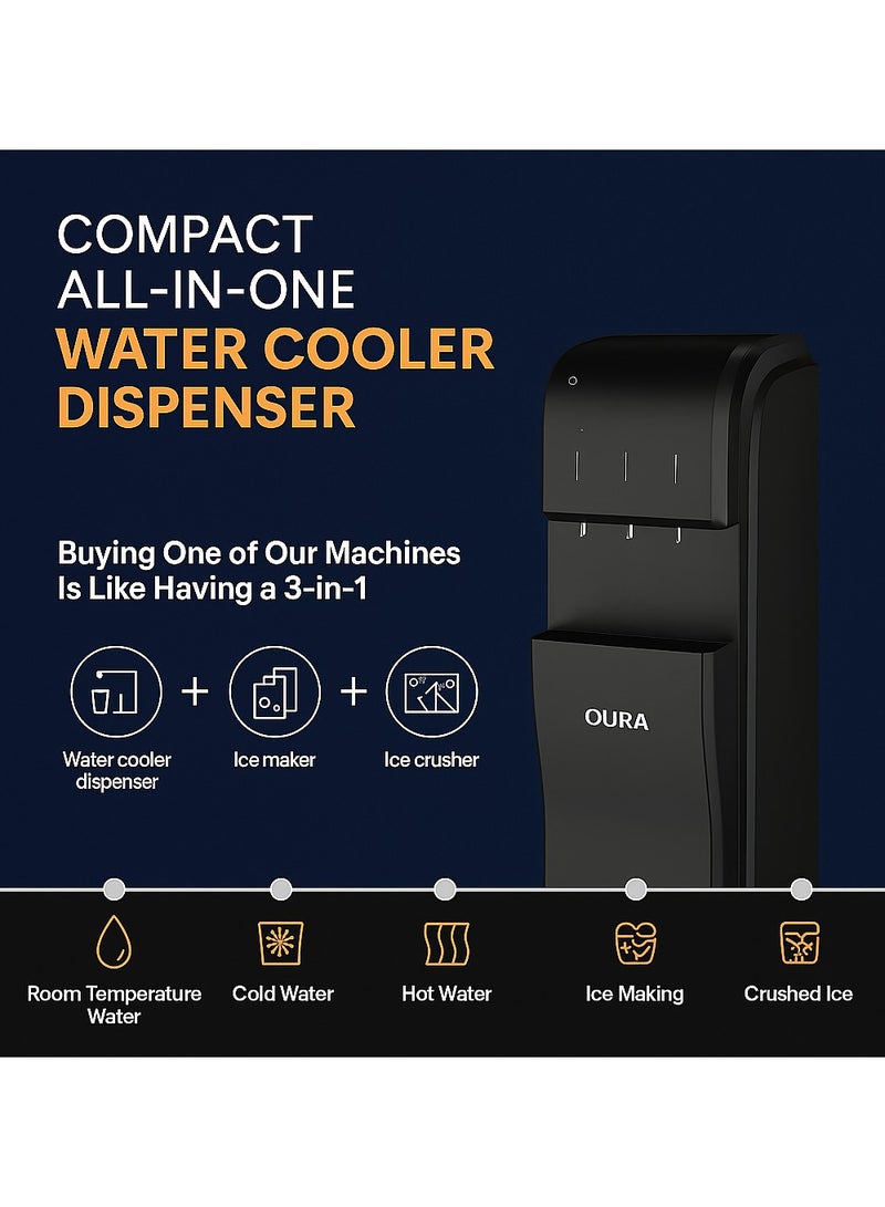 دورا موزع مياه DURA 5 في 1 بتحميل سفلي مع صانع ثلج وكسارة، مياه ساخنة وباردة ودرجة حرارة الغرفة، بدون لمس مزدوج، سعة كبيرة، تعقيم بالأشعة فوق البنفسجية LED، توزيع لوحة اللمس - Image 5