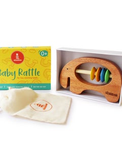 Shumee Ele ( Elephant) Shaped Wooden Rattle