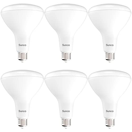 Sunco Lighting Sunco 6 Pack BR40 LED Light Bulbs, Indoor Flood Lights, Recessed Can Light Bulb, 1400 LM, 17W (100W Equivalent), 2700K Soft White, Dimmable, E26 Base, for Home, Bedroom, Kitchen UL. - Image 1