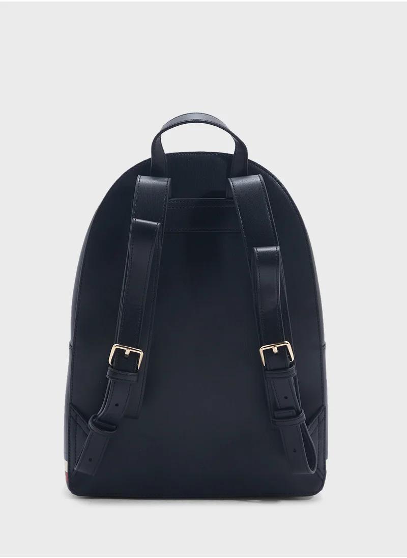 تومي هيلفيغر Logo Detail Top Handle Backpack