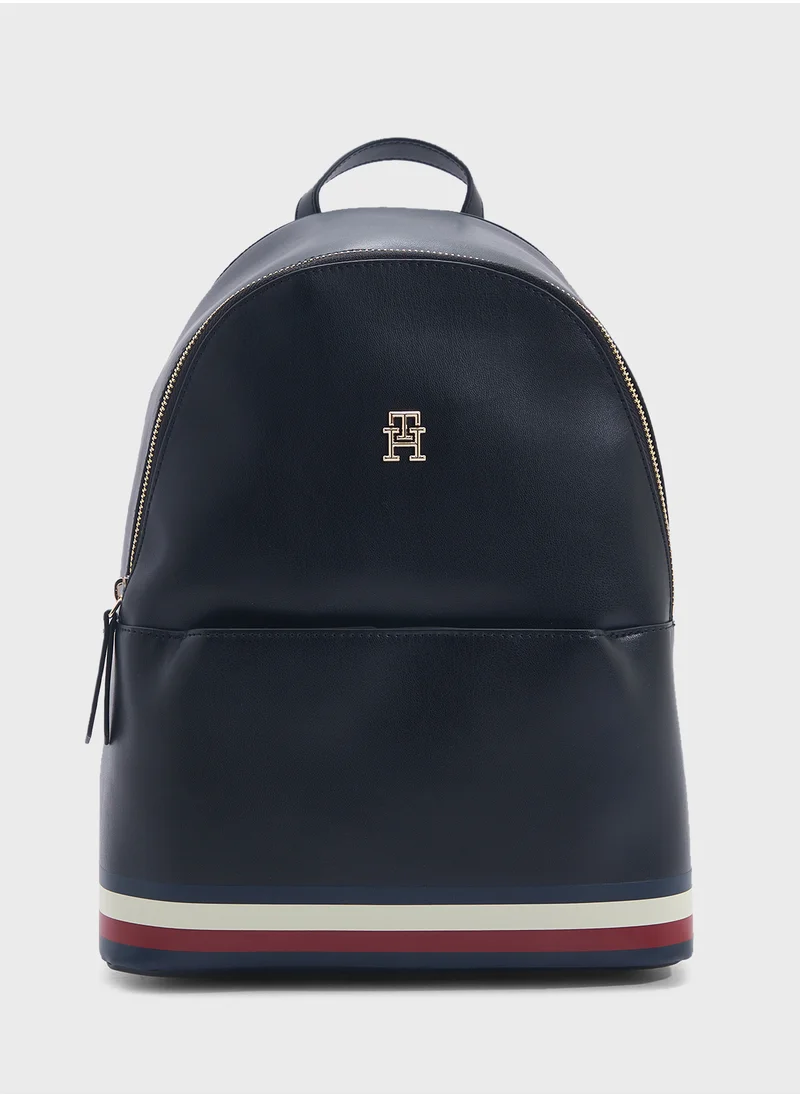 تومي هيلفيغر Logo Detail Top Handle Backpack
