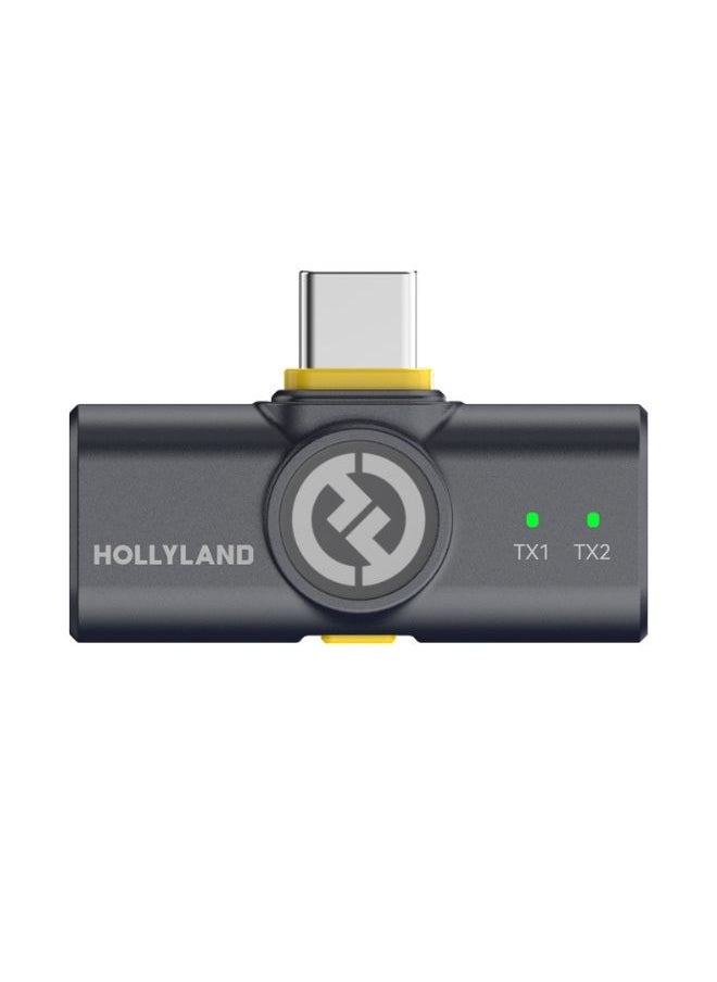 Hollyland - Hollyland LARK M2 Duo Wireless Microphone System for Android Type-C – 2-Person Clip-On Mic with Noise Cancellation & Charging Case (Compatible with Samsung, OnePlus, Redmi, Huawei, Honor) - Image 1