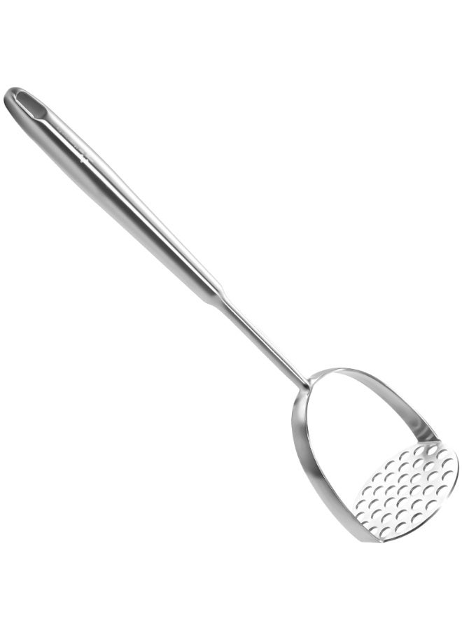 Potato Masher Stainless Steel - Mashed Potato Masher Kitchen Utensil，Potato Smasher For Potatoes, Bean, Vegetable & Fruits，Pet Food, Heavy Duty Metal Avocados Smasher Tool, Dishwasher Safe, 14 Inch  - Image 1