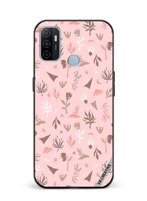 Protective Case Cover For Oppo A53 Flower Seamless Pattern In Beautiful Abstract Style Design Multicolour