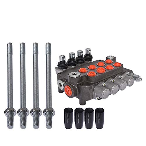 findmall 4 Spool 21GPM 3600PSI Hydraulic Directional Control Valve, SAE Ports Double Acting Valve for Small Tractors, Tractors, Loaders, Log Splitter - Image 1