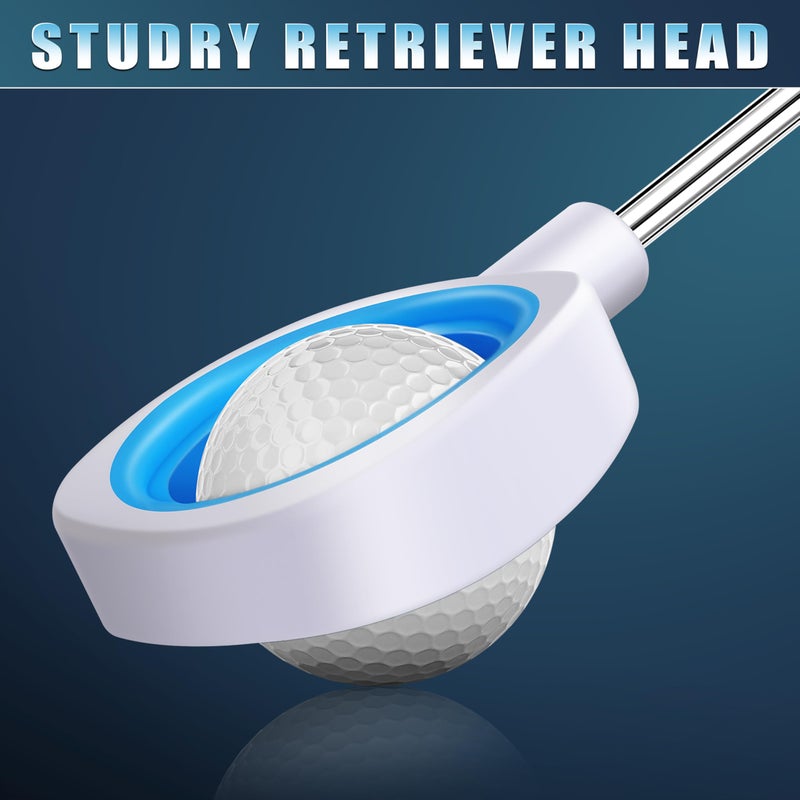 CHAMPKEY Pressure Golf Ball Retriever Performance Version - Thicken Stainless Steel Shaft with Rubber Grip Golf Retriever - Available in 9Ft / 12Ft / 14.5Ft / 16.3Ft - Image 3
