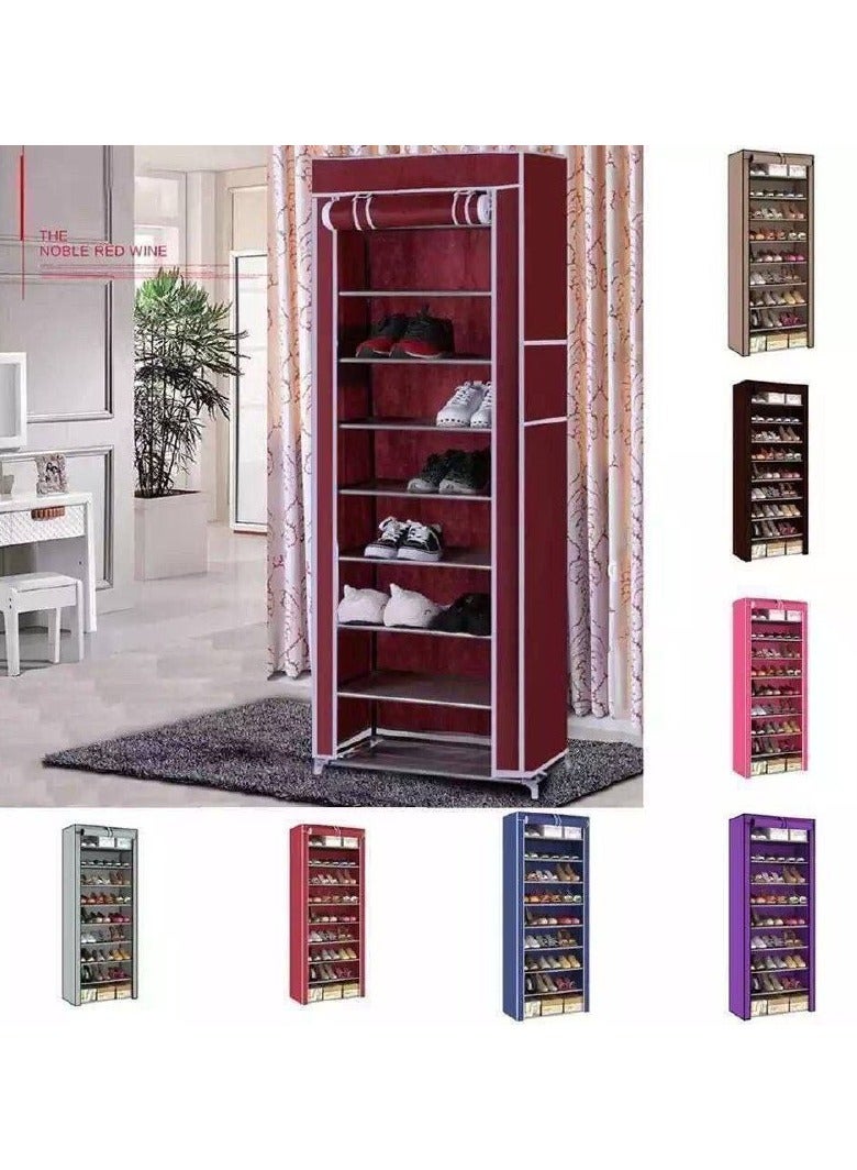Generic Stainless steel shoe rack with strong metal shelves, 6-tier shoe rack, gray TR  - Image 4