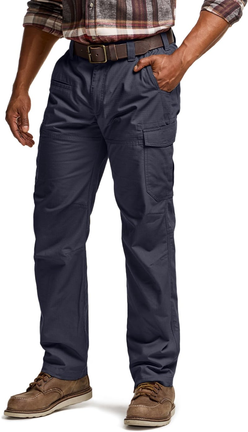 CQR Men's Winter Tactical Cargo Pants, Thermal Fleece Lined Outdoor Snow Ski Hiking Work, Ouray Police Navy, 30W x 30L - Image 1
