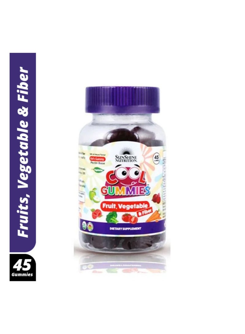 سنشاين نيوترشن كول جاميز فواكه وخضروات وألياف 45 علكة