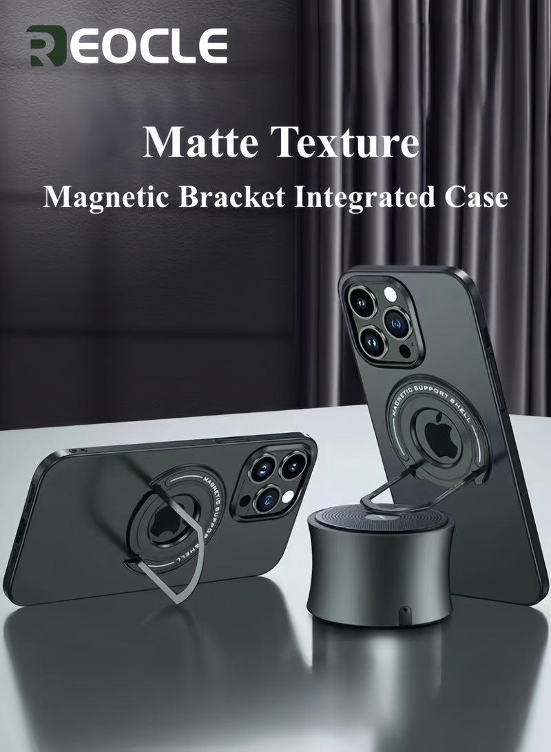 REOCLE 360° Rotatable Ring for iPhone 14 Pro Max Case Compatible with MegSafe Protection Shockproof Protective Slim Invisible Stand - Image 5