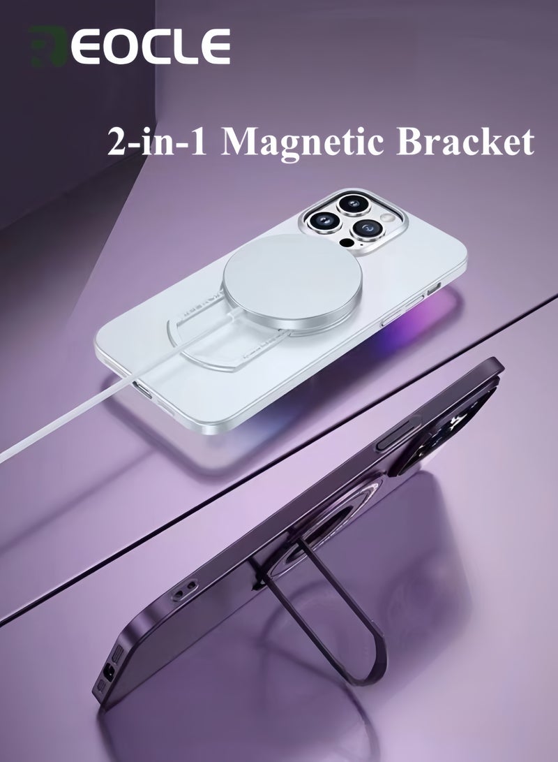 REOCLE 360° Rotatable Ring for iPhone 14 Pro Max Case Compatible with MegSafe Protection Shockproof Protective Slim Invisible Stand - Image 3