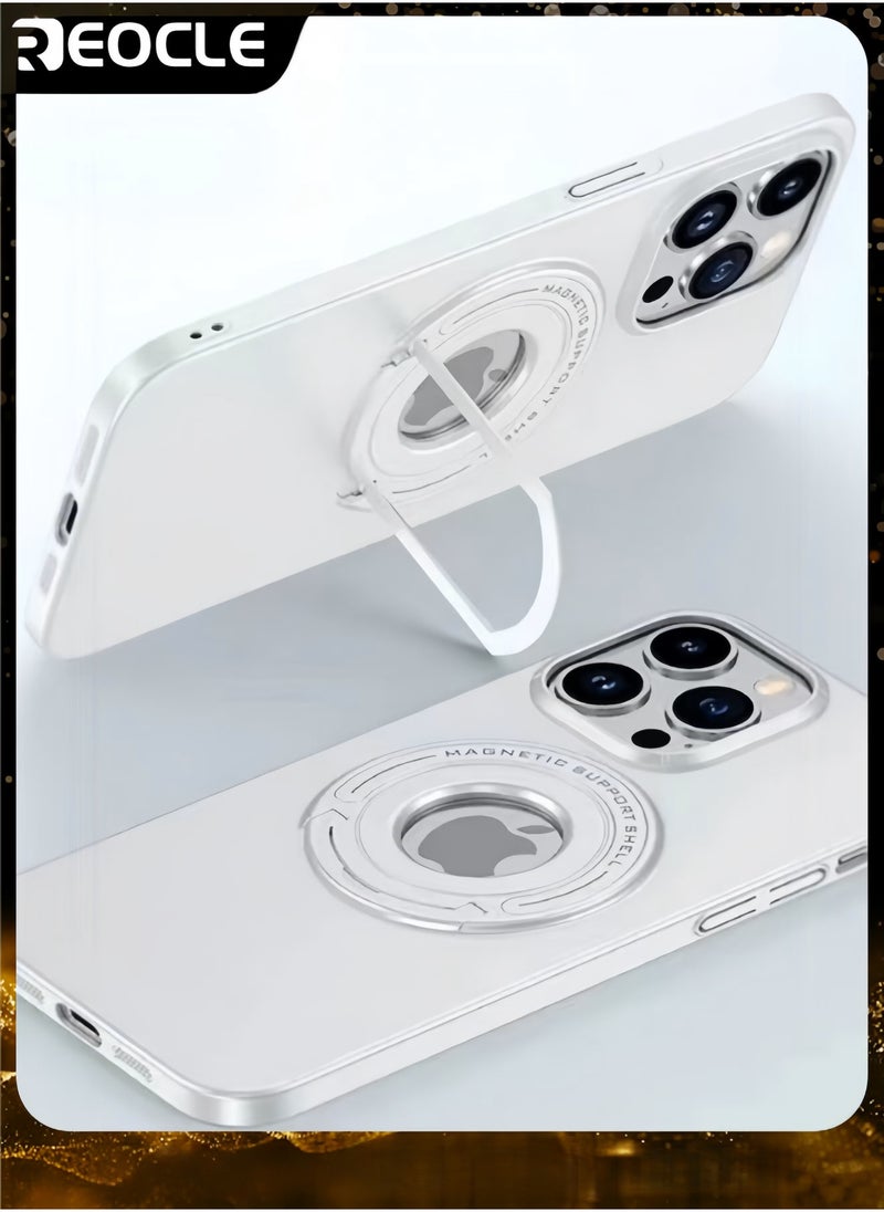REOCLE 360° Rotatable Ring for iPhone 14 Pro Max Case Compatible with MegSafe Protection Shockproof Protective Slim Invisible Stand - Image 1